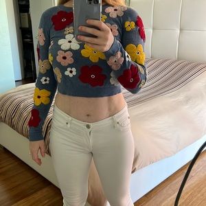 Alice+Olivia Flower Sweater